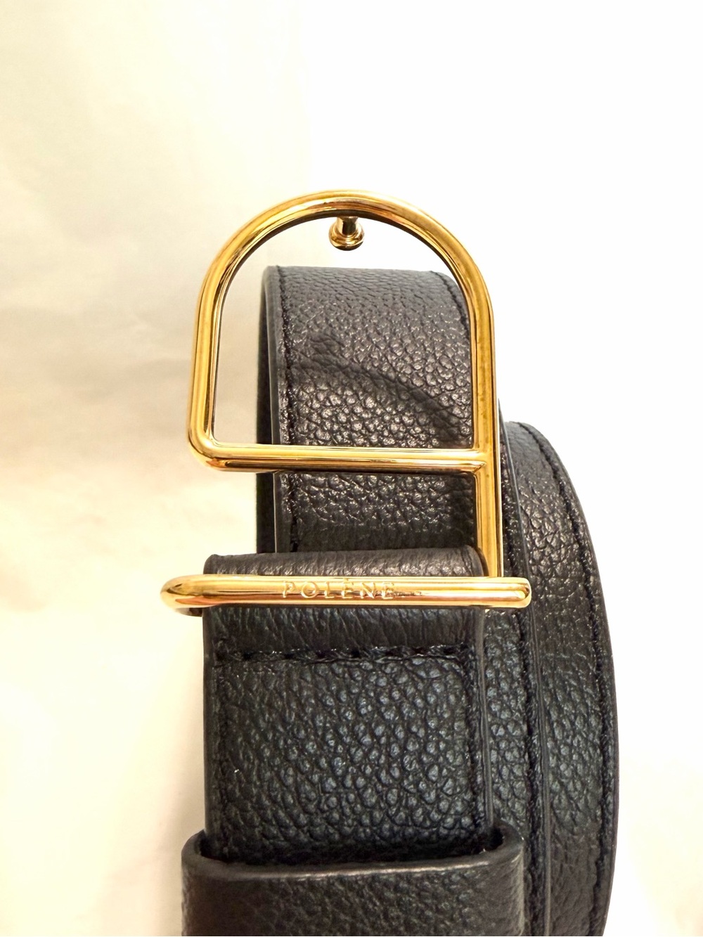 POLENE The Umi Belt Textured Black Size 1 - Picture 3 of 4